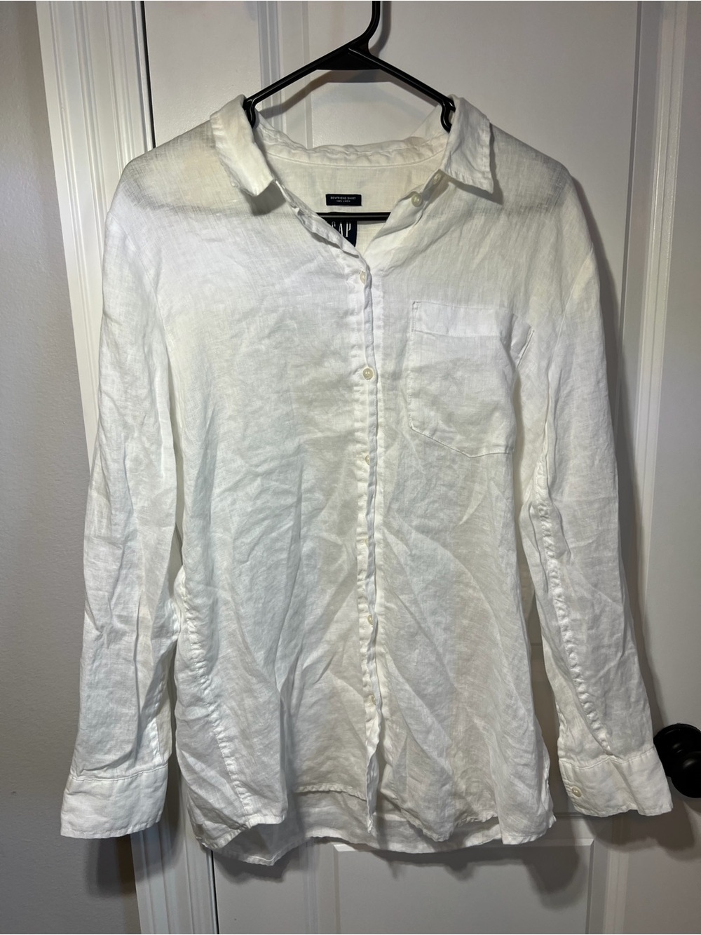Gap White Linen Button-Up Shirt